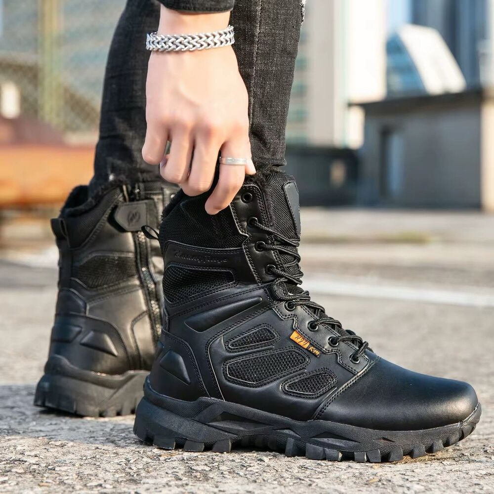 (F2) Men Wear-Resistant Tactical Training and Combat Boots for Outdoor Hiking,40 - Picture 5 of 16